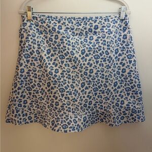 Blue Leopard Print Women's golf skort